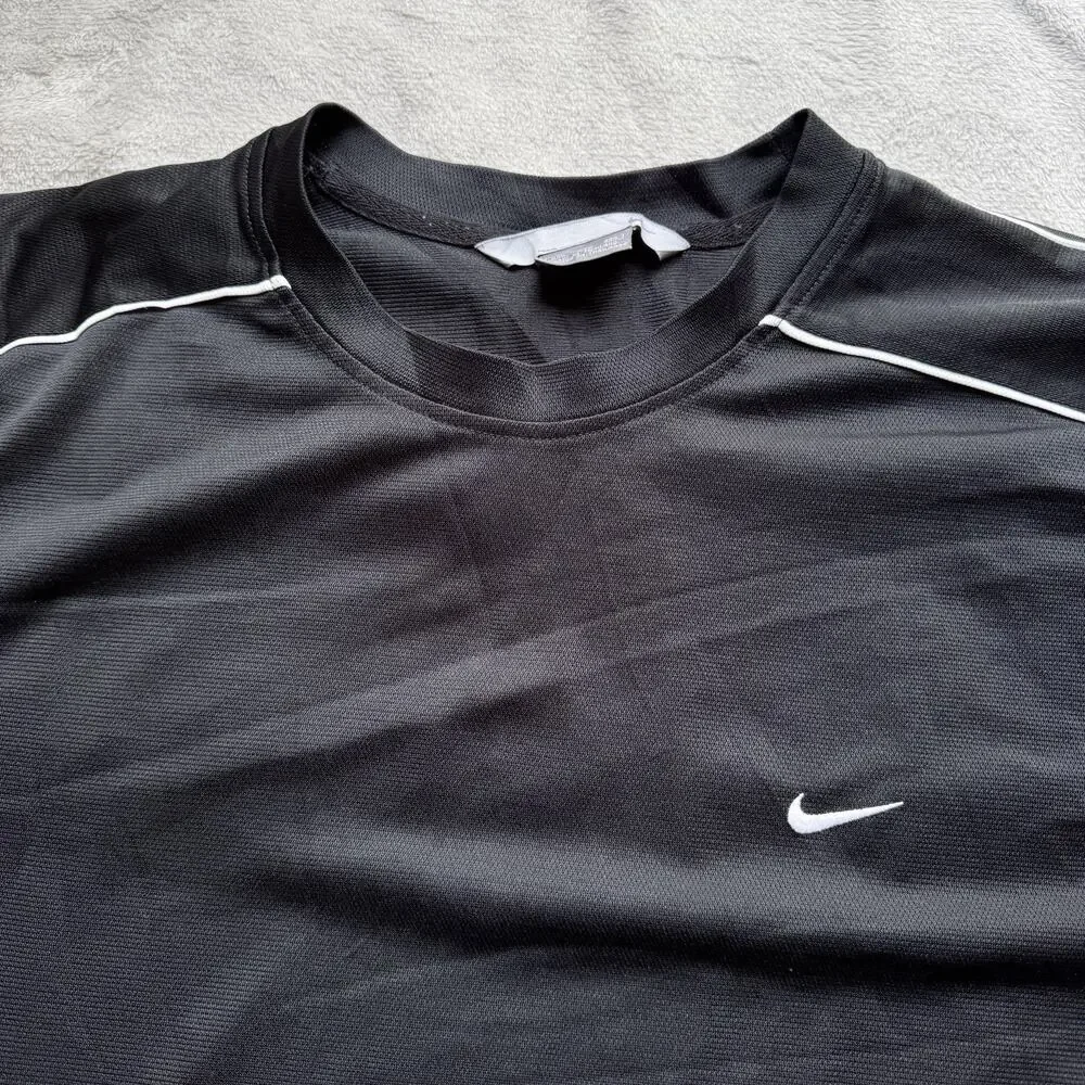 Nike Athletic Shirt Mens XXL Black Performance Workout Gym Running Swoosh